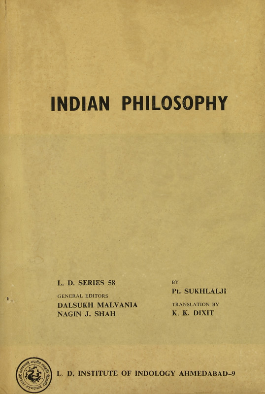 Pt. Sukhalalji Sanghvi’s Indian Philosophy