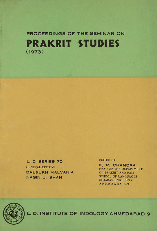Proceedings of the Seminar on Prakrit Studies