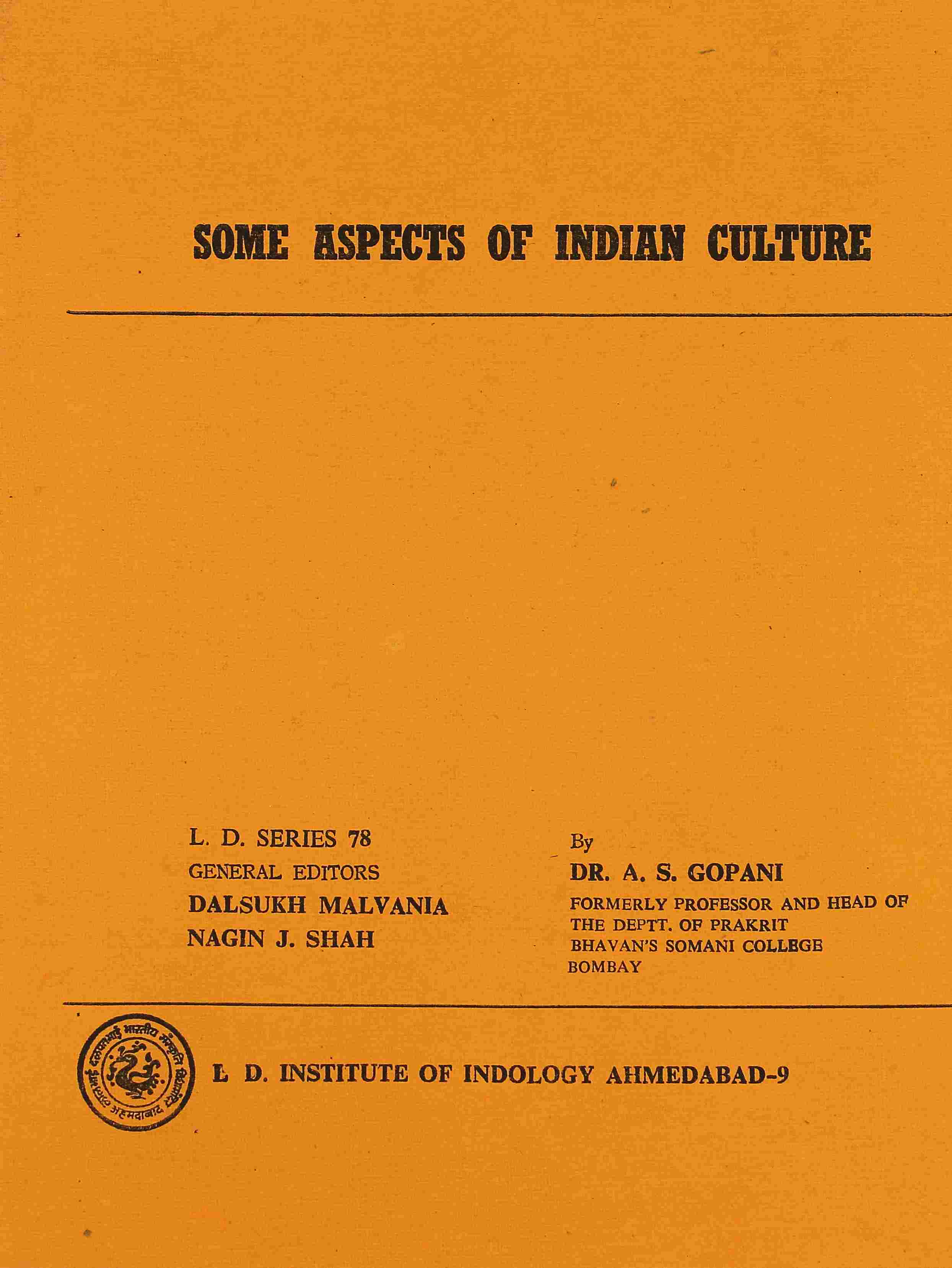 Some Aspects of Indian Culture 