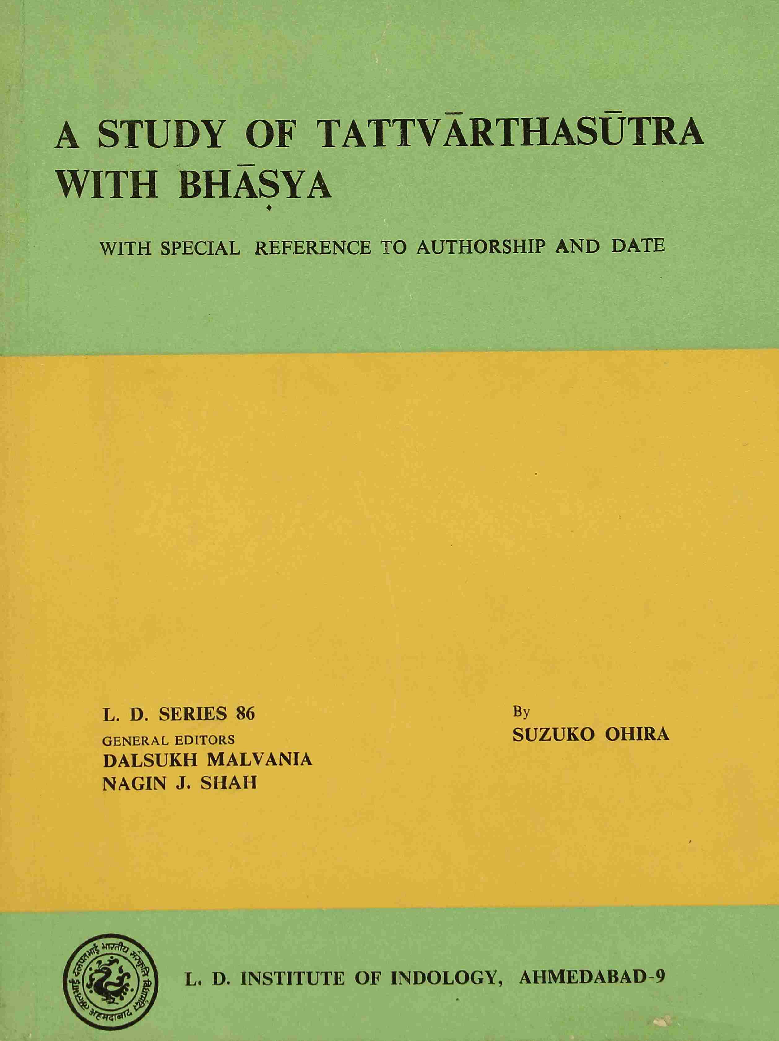 A Study of Tattvarthasutra with Bhashya (English)