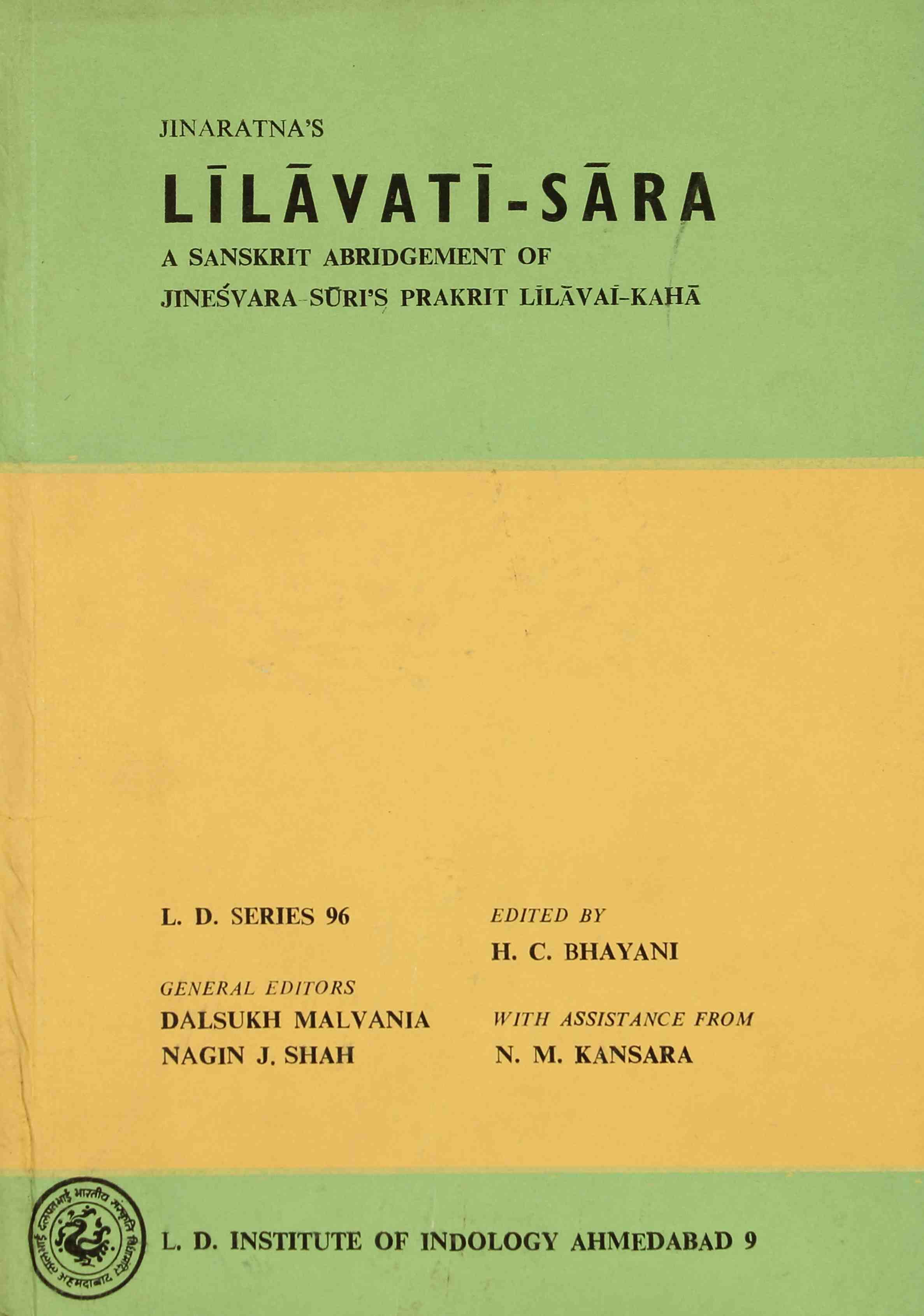 Jinaratna’s  Lilavati-Sara