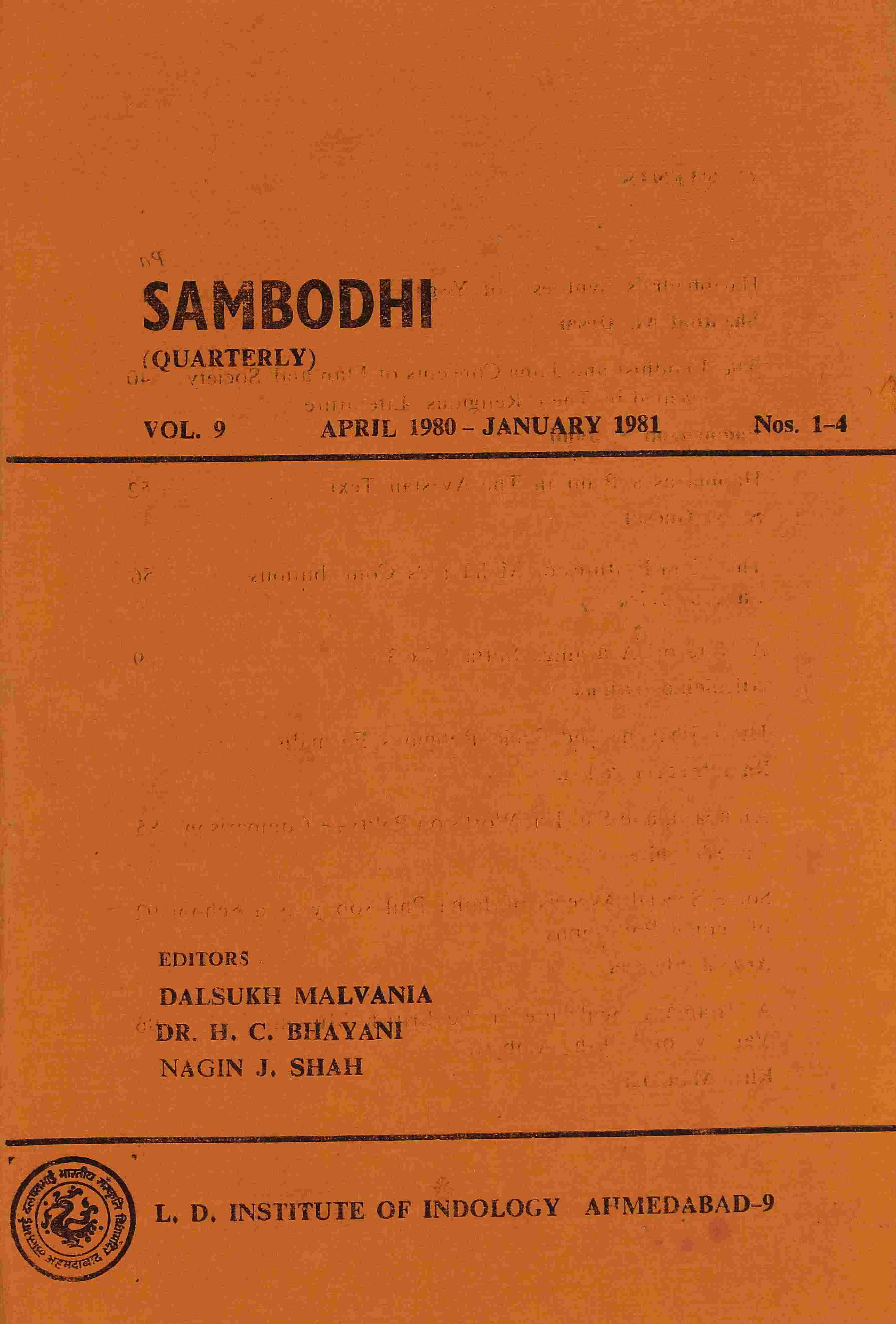 Sambodhi Vol. 9