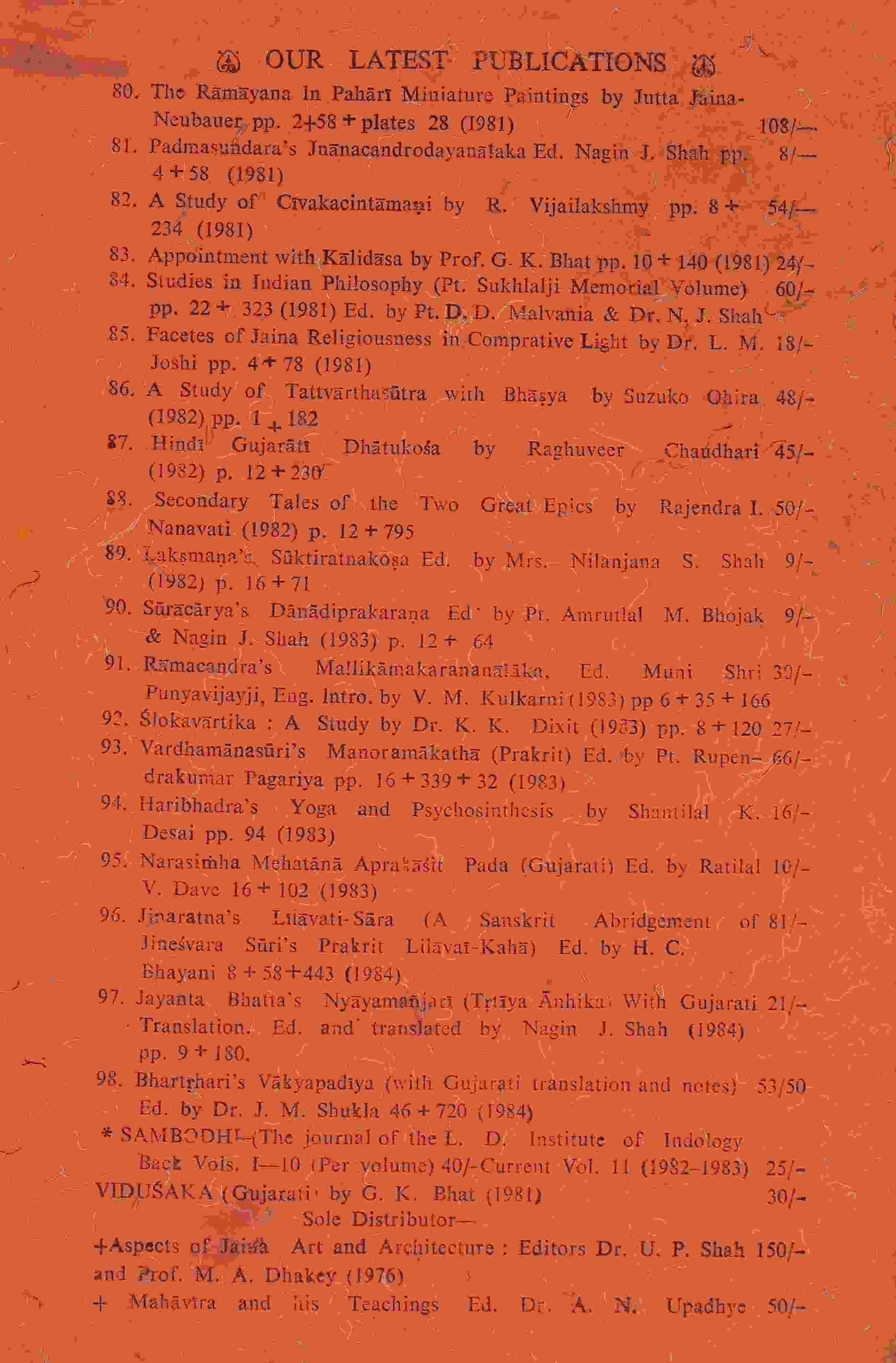 Sambodhi Vol. 11 Silver Jublilee Vol. (1957-1982)